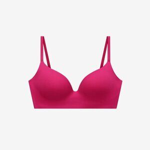 ThirdLove Zero Edge Wireless Push-Up Bra Size 30E Hot Pink